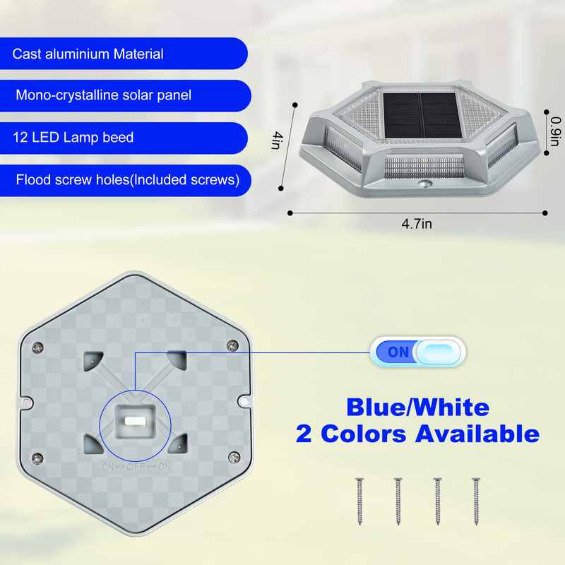 Aluminum Solar Dock Light Operating At -20 .C To 60.C Voltage 2V Complete With 4 Lights