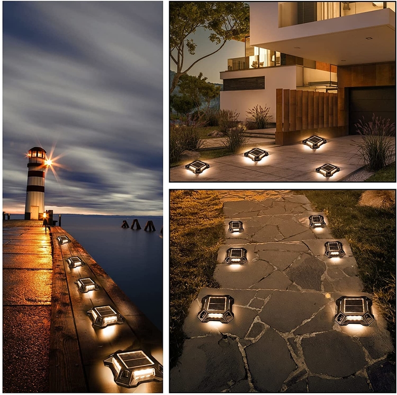Aluminum Outdoor Solar Deck Light Decorative Garden Led Step Light Dock Light For Lawn Swimming Pool