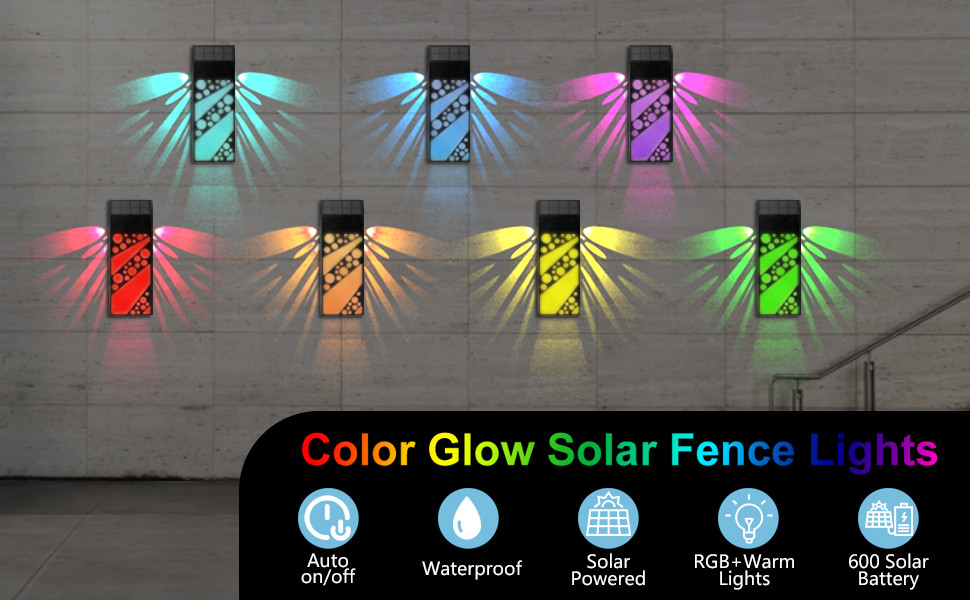 Waterproof Solar LED Garden Light Decorative Solar Fence Light For Yard Patio