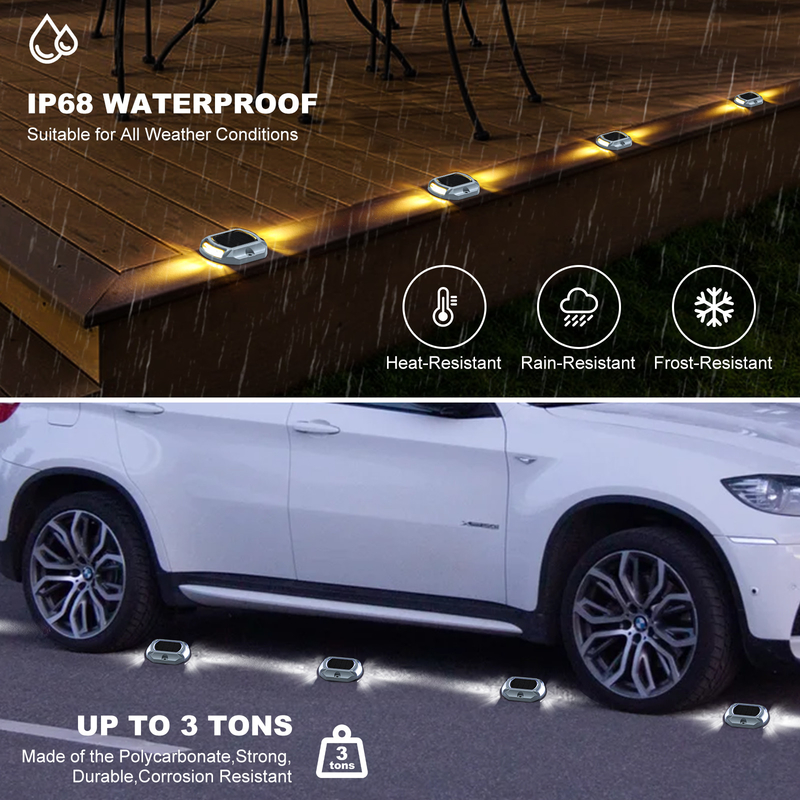 Aluminum LED Solar Dock Light S IP68 Waterproof Screw Installation Solution For Docks
