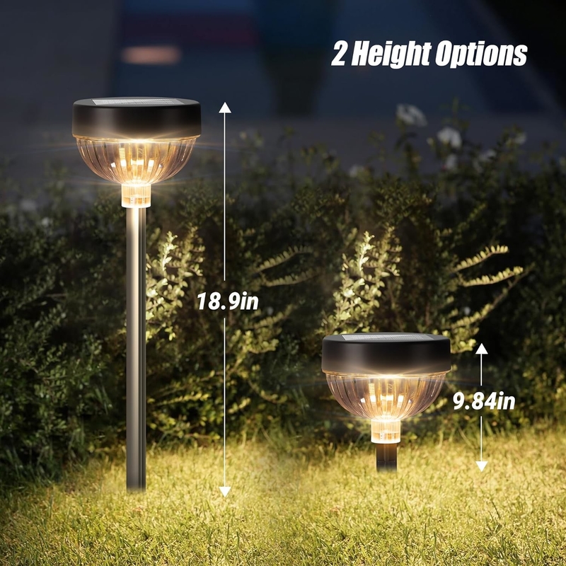 Solar Stake Light With Auto On/Off Feature And Dual LED Beads For Bright Outdoor Illumination