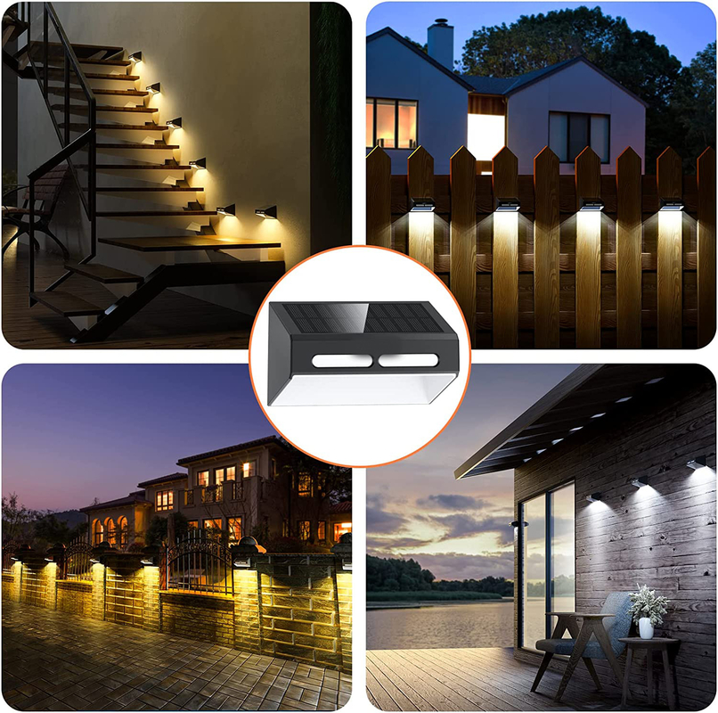 LED Solar Wall Light With ABA PC Shell RGB Breathing Mode For Outdoor Illumination