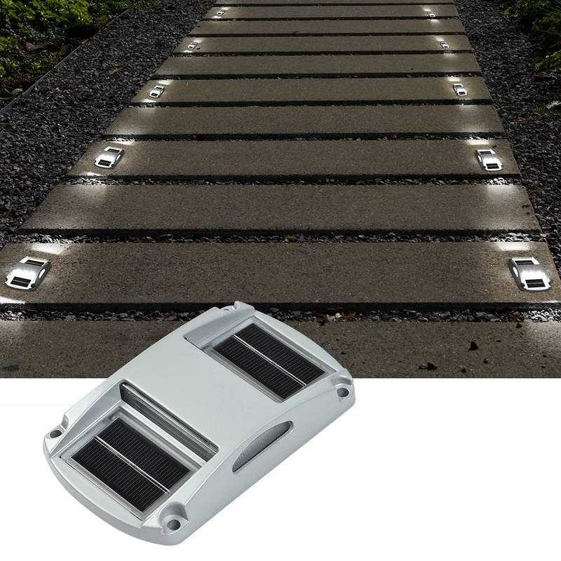 Aluminum Solar Dock Light 20 Lumens IP68 Waterproof Solar Powered Blue/Cold White Lighting