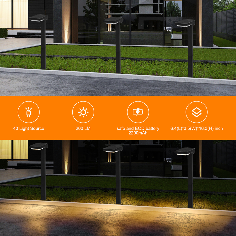IP65 Outdoor Solar Stake Light with 15 Hours Working Time LED Light Beads Auto On/Off Feature
