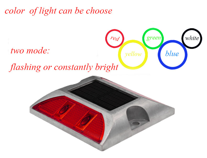 Reflective Blinking Solar LED Road Marker Light Stud Lamp Flashing Solar Road Stud