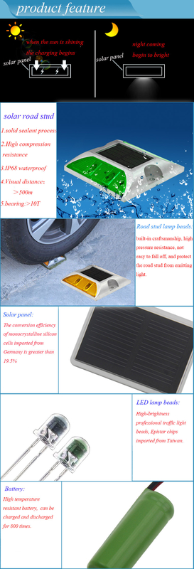 Reflective Blinking Solar LED Road Marker Light Stud Lamp Flashing Solar Road Stud