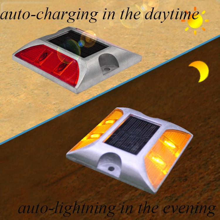 Reflective Blinking Solar LED Road Marker Light Stud Lamp Flashing Solar Road Stud