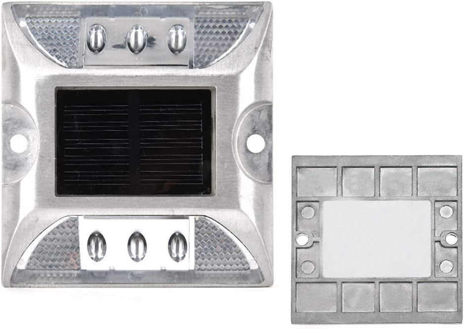 Solar Road Stud with 103*106*24mm Size and LED Reflective Traffic Warning Light 330g