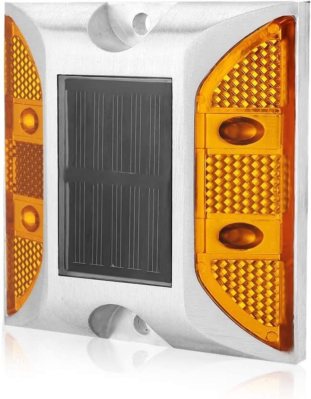Solar Road Stud with 103*106*24mm Size and LED Reflective Traffic Warning Light 330g