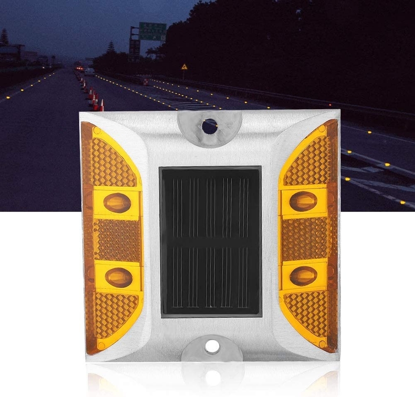 Solar Road Stud with 103*106*24mm Size and LED Reflective Traffic Warning Light 330g