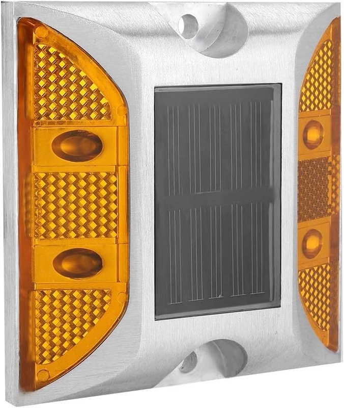Solar Road Stud with 103*106*24mm Size and LED Reflective Traffic Warning Light 330g