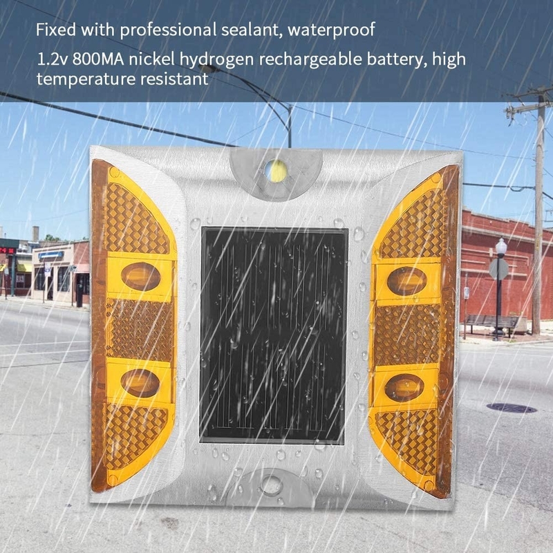 Solar Road Stud with 103*106*24mm Size and LED Reflective Traffic Warning Light 330g