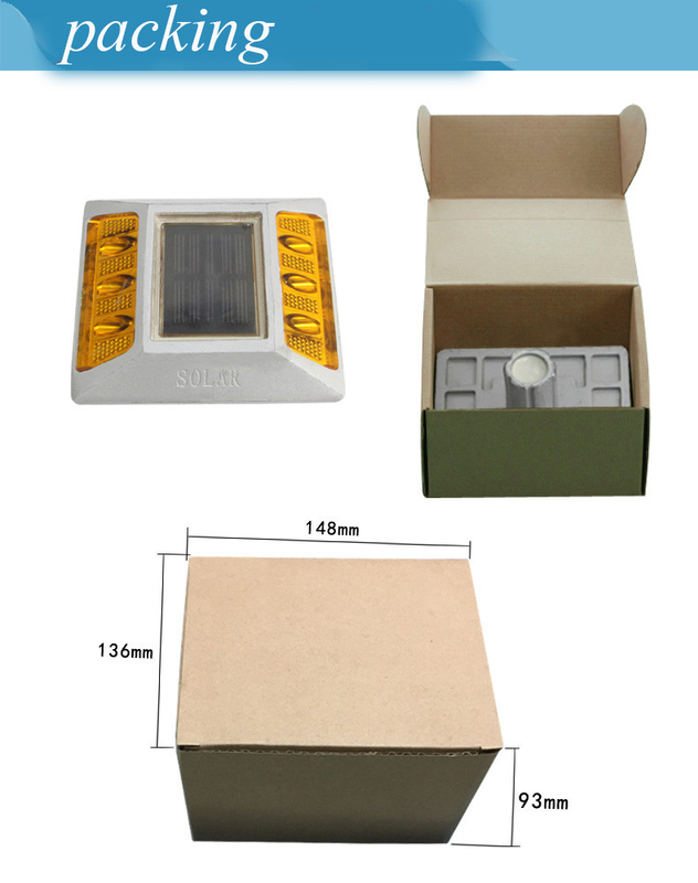 Solar Road Studs 2V LED IP68 Waterproof Aluminum Alloy PC Reflective Yellow Red White Blue Green