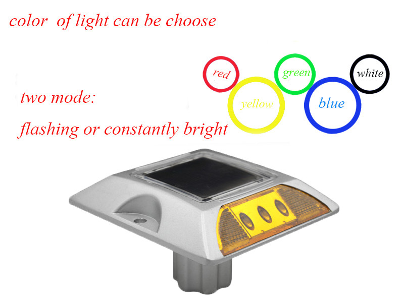 White/ Yellow/ Red/ Bule/ Green Solar Powered Road Markers for Extreme Temperatures