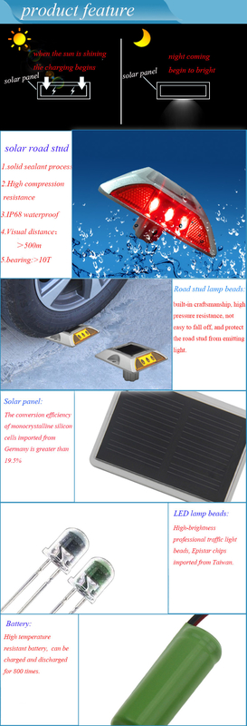 White/ Yellow/ Red/ Bule/ Green Solar Powered Road Markers for Extreme Temperatures