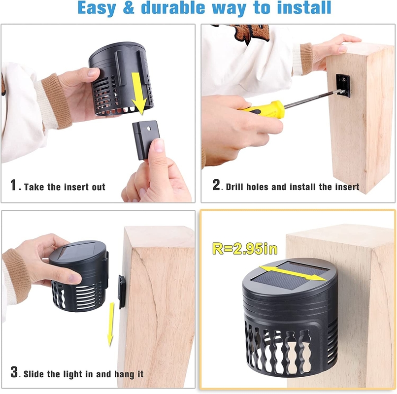 Solar Powered Garden Lights with 20-Hour Working Time and Warm White LED Illumination
