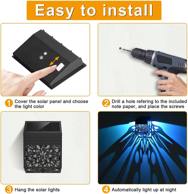 165g Waterproof Solar Deck Lights Screw Mount Solar Dock Light For Outdoor Illumination