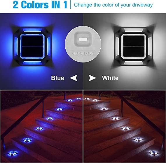 Outdoor Solar Dock Light Waterproof Solar Deck Lights Of 20 Lumens Brightness With 1.2V/600MAH Battery Aluminum PC
