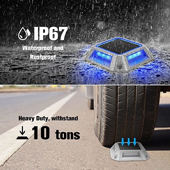 Outdoor Solar Dock Light Waterproof Solar Deck Lights Of 20 Lumens Brightness With 1.2V/600MAH Battery Aluminum PC