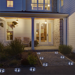 Outdoor Solar Dock Light Waterproof Solar Deck Lights Of 20 Lumens Brightness With 1.2V/600MAH Battery Aluminum PC