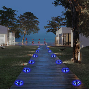 Outdoor Solar Dock Light Waterproof Solar Deck Lights Of 20 Lumens Brightness With 1.2V/600MAH Battery Aluminum PC