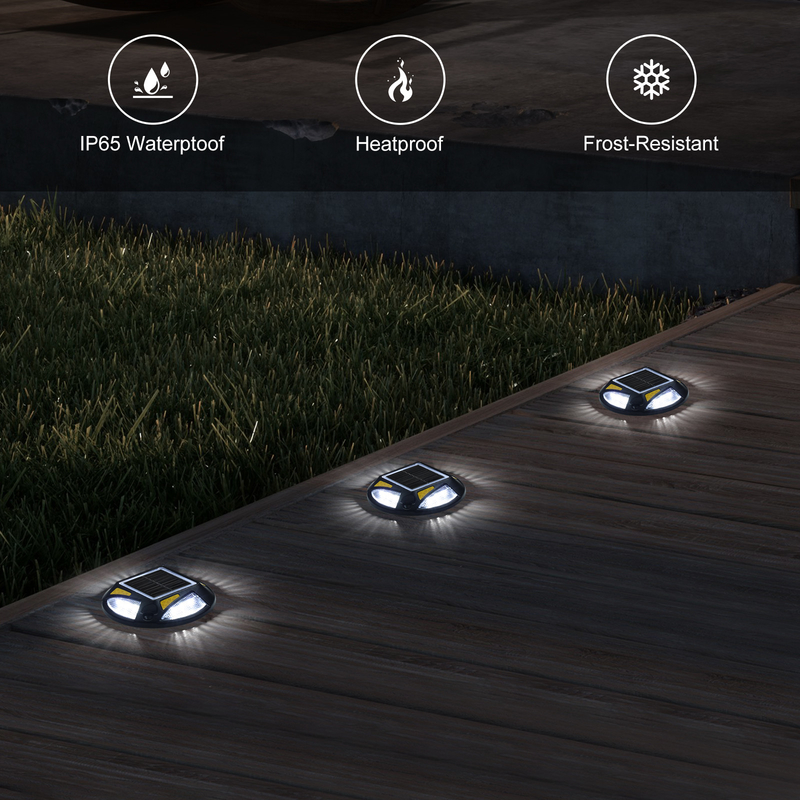Bright Solar LED Dock Light With Screw Installation Aluminum PC 20 Lumens