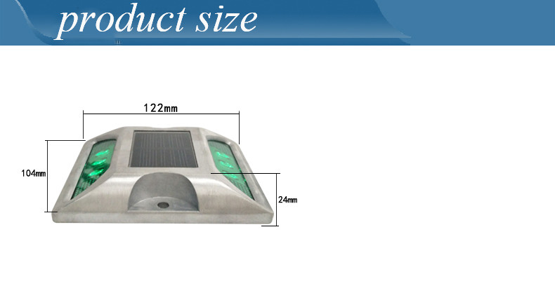 White Yellow Red Blue Green 330g 2V LED Solar Powered Road Studs Work Temp -20C- 70C Aluminum Alloy