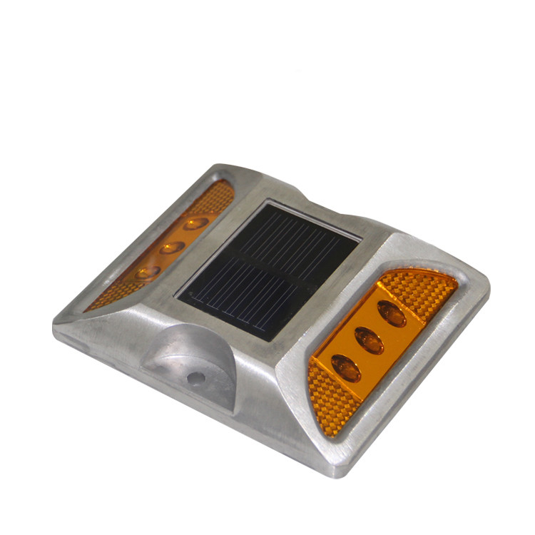 White Yellow Red Blue Green 330g 2V LED Solar Powered Road Studs Work Temp -20C- 70C Aluminum Alloy