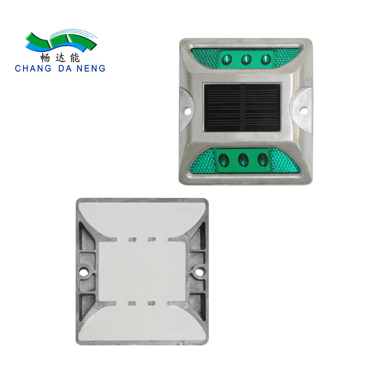 White Yellow Red Blue Green 330g 2V LED Solar Powered Road Studs Work Temp -20C- 70C Aluminum Alloy