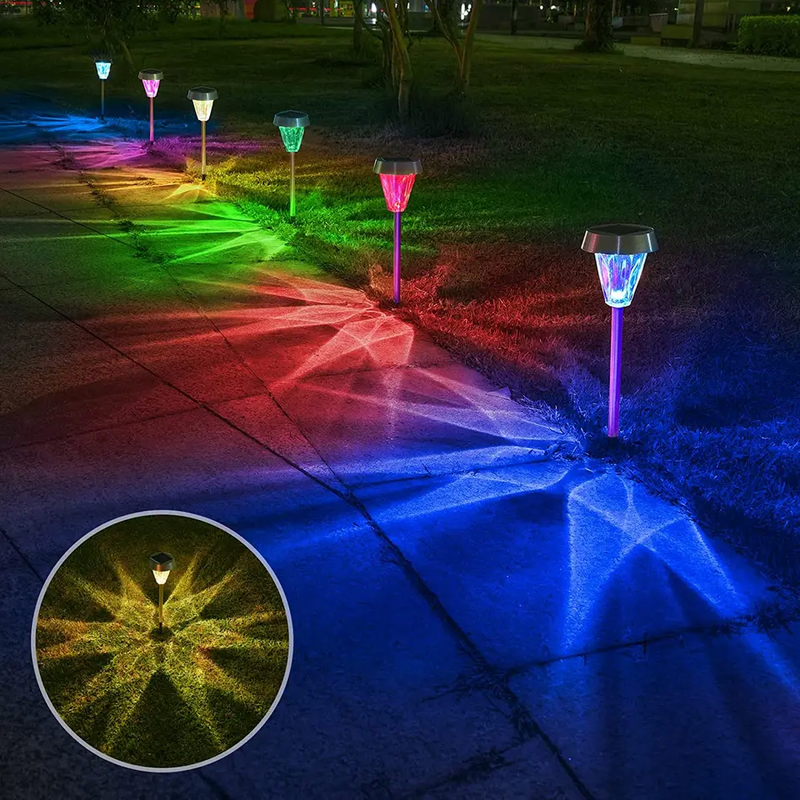 1 Pcs The Solar Stake Lamp The Solar Garden Light IP65 Waterproof with Monocrystalline Solar Panel