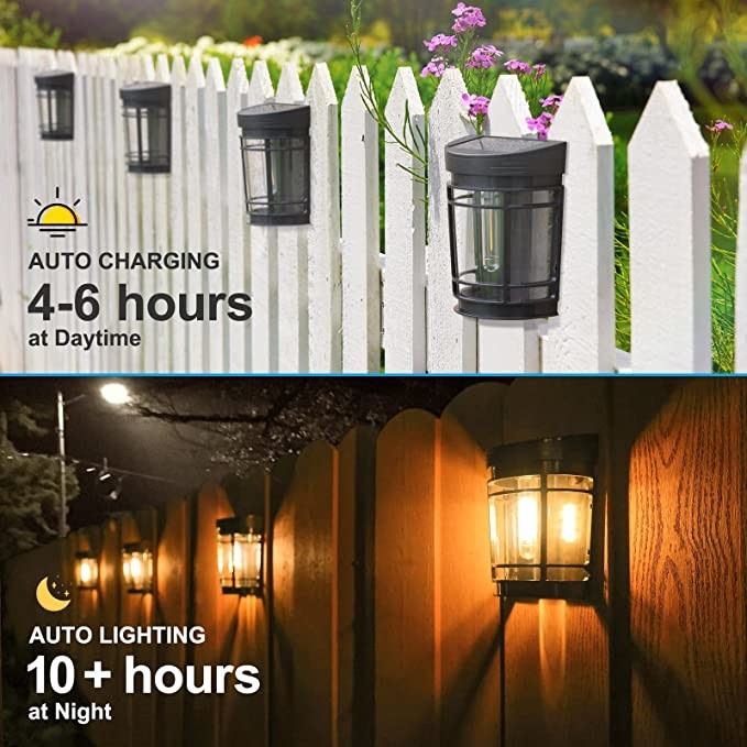 Warm White to RGB Solar Wall Light Ternary lithium battery With Waterproof IP65 PC Shell