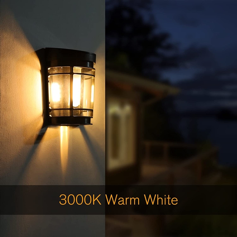 Warm White to RGB Solar Wall Light Ternary lithium battery With Waterproof IP65 PC Shell