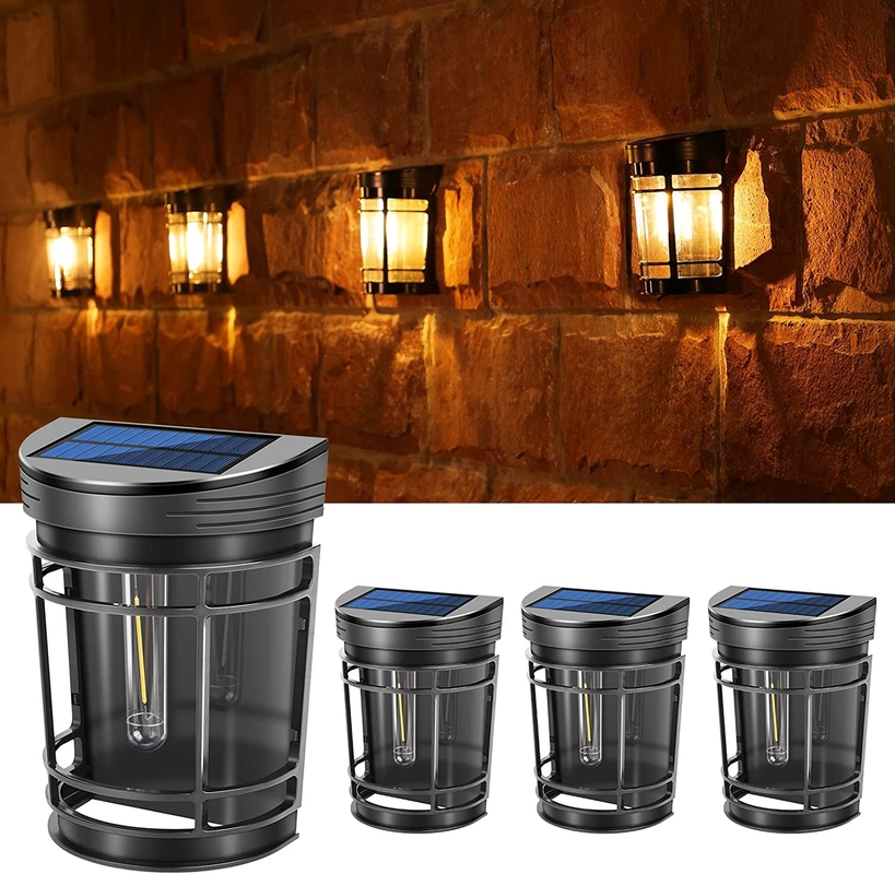Warm White to RGB Solar Wall Light Ternary lithium battery With Waterproof IP65 PC Shell