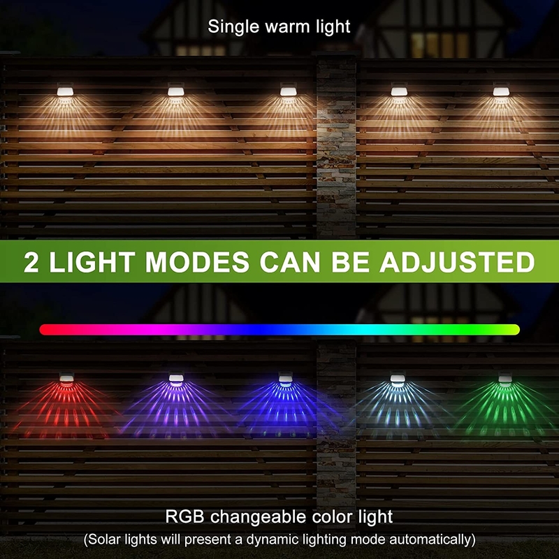 Light Sensor Solar Step Lights Led Solar Garden Light For Outdoor Stairs Step Fence Yard