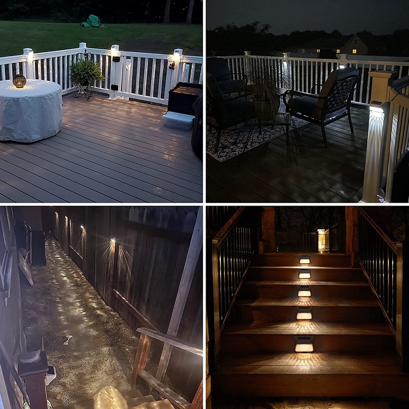 Light Sensor Solar Step Lights Led Solar Garden Light For Outdoor Stairs Step Fence Yard