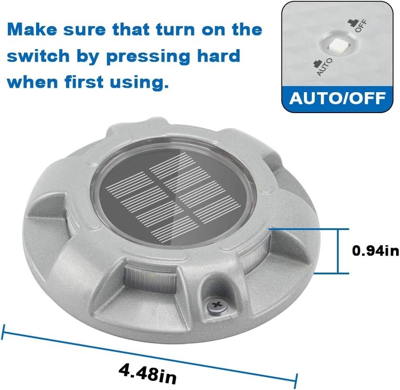 IP68 Waterproof Aluminum Solar Deck Dock Floor Light for Garden Path 114*22MM