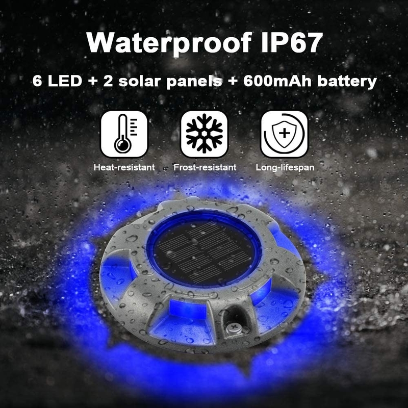 IP68 Waterproof Aluminum Solar Deck Dock Floor Light for Garden Path 114*22MM