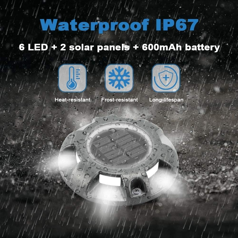IP68 Waterproof Aluminum Solar Deck Dock Floor Light for Garden Path 114*22MM