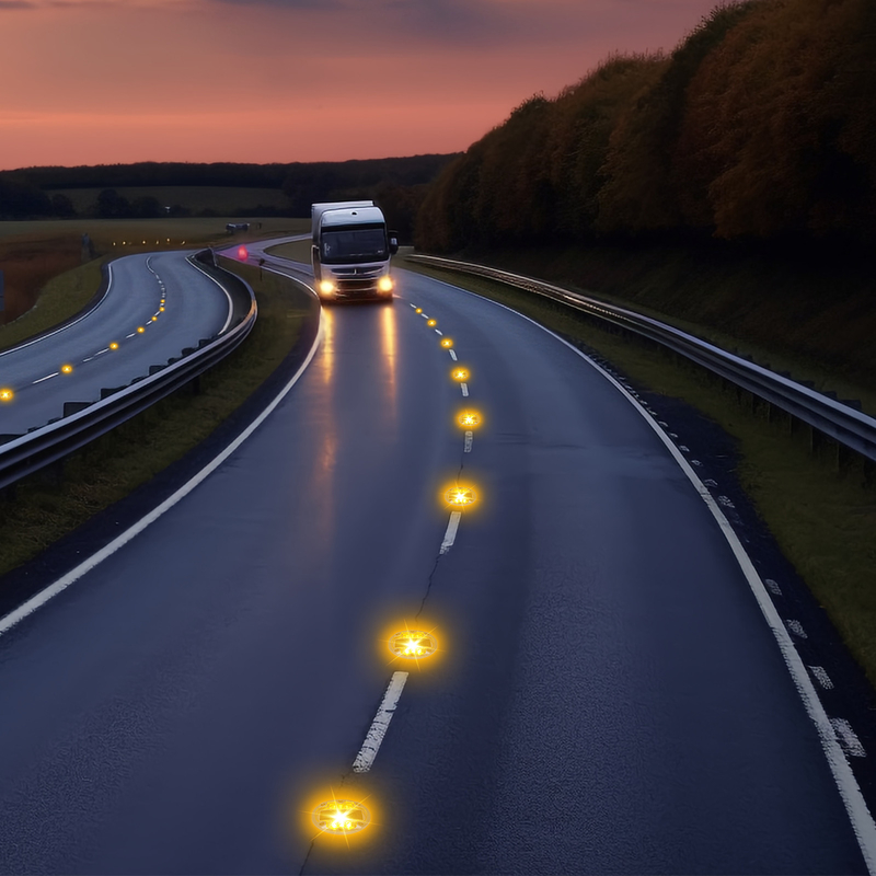 Embedded Solar Road Stud Aluminum 60 Tons Withstand Light Flashing Waterproof Garage Highway Garden Road Edge