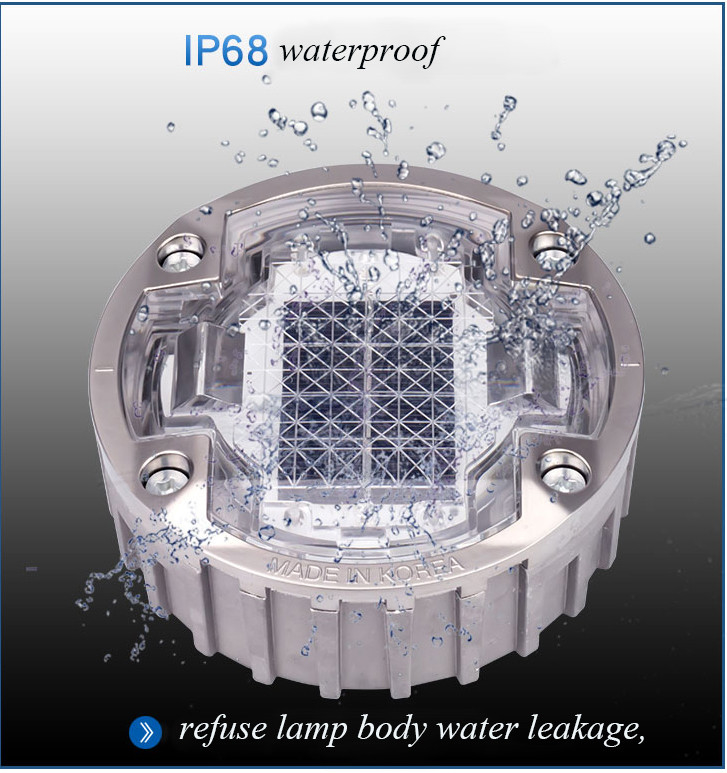 Red Solar Road Studs 2V Aluminum Alloy PC IP68 Waterproof For Enhanced Road Visibility At Night