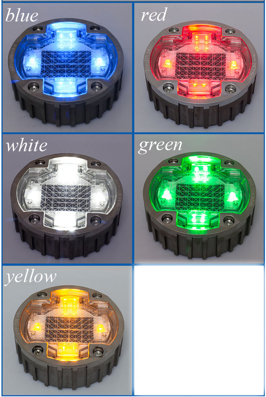 Red Solar Road Studs 2V Aluminum Alloy PC IP68 Waterproof For Enhanced Road Visibility At Night