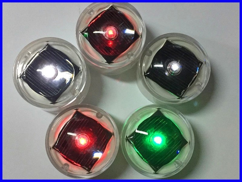 Aluminum Underground Solar Road Studs Round Embedded LED Beacon Light Road Markers