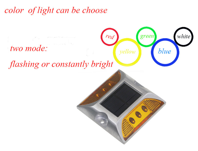 Cat Eye Aluminum Solar Traffic Reflective Strobe Light IP68 Highway Multiple Color Solar Road Stud