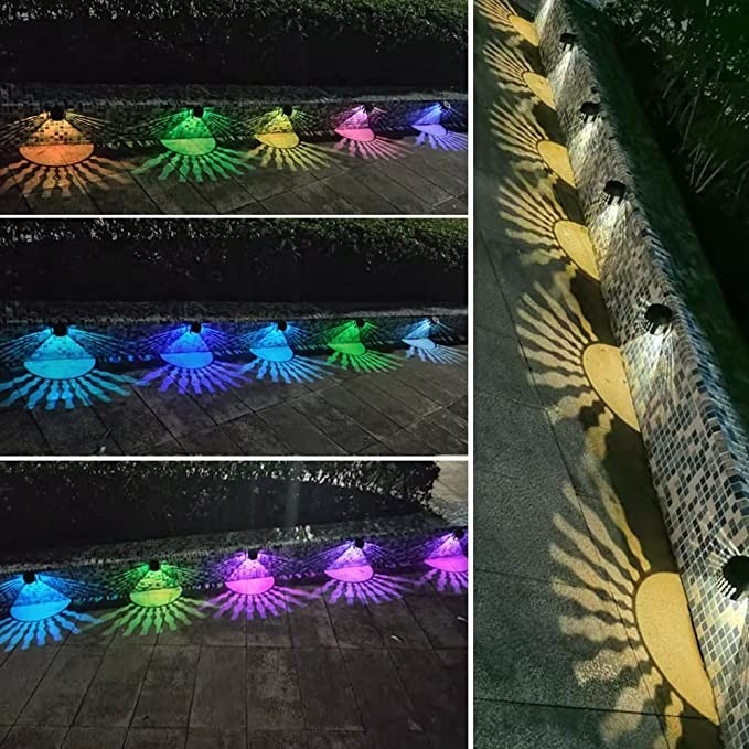 Solar Light Solar Garden Light Projection RGB Pattern Light Waterproof Decorate Garden Backyard Front yard