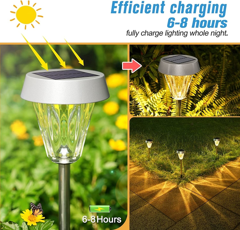 Solar Powered Path Lights ABS Material for Solar Garden Landscape Decorative Light