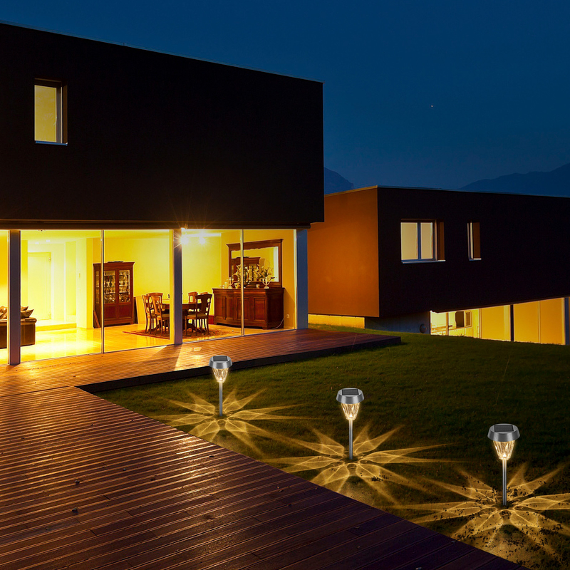 Solar Powered Path Lights ABS Material for Solar Garden Landscape Decorative Light