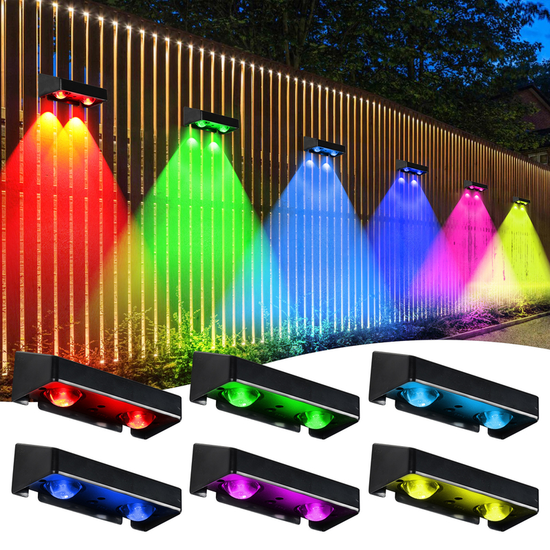 Waterproof Up And Down Solar Wall Light ABS Housing For Yard Deck Garden Garage Walkway Porch
