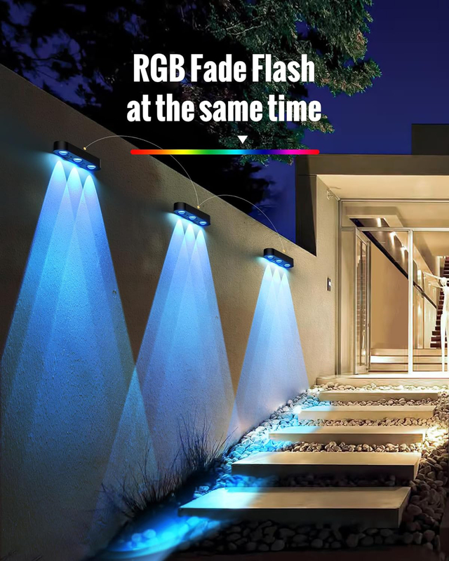 Wall Mount Solar Deck Light with 20 Hours Working Time and IP68 Waterproof Rating