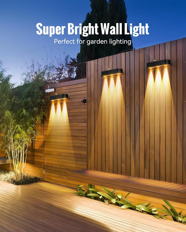 Wall Mount Solar Deck Light with 20 Hours Working Time and IP68 Waterproof Rating