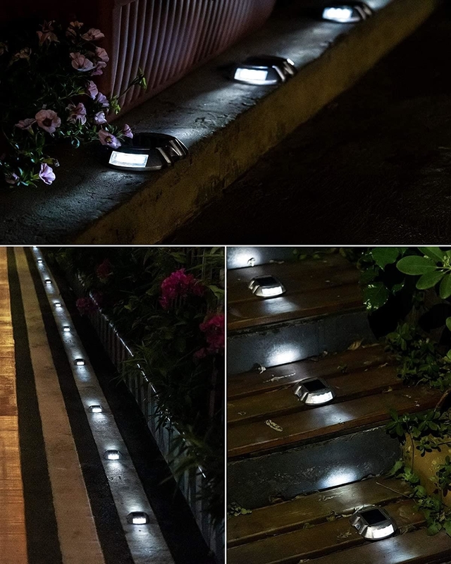 Solar Road Reflectors Light with 6 LED and Built-In Ni-MH Battery 100h Lighting Time